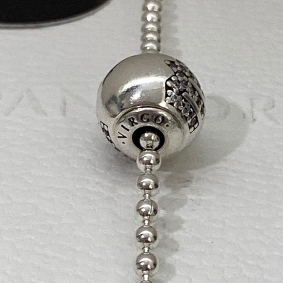 Pandora Essence Collection Silver W/CZ Virgo Charm - Picture 3 of 5